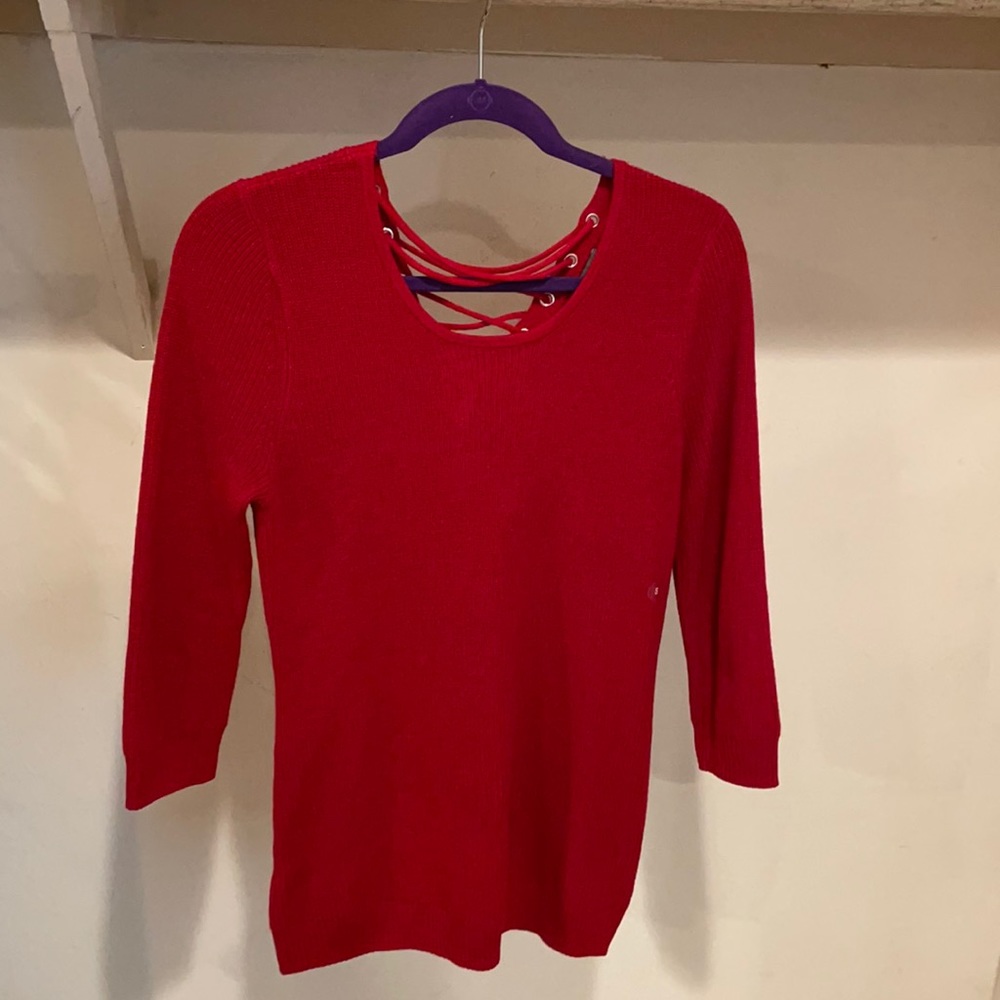 Brand New Small Red Soho Half Sleeve Sweater